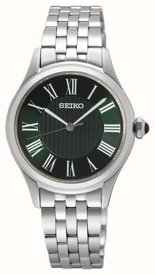 Seiko Caprice Quartz (29.6mm) Dark Green Dial / Stainless Steel Bracelet SUR611P1