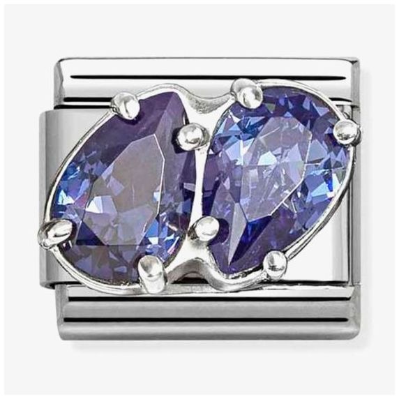 Nomination 330329/13 Classic Dark Blue Double Drop Cubic Jewellery