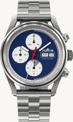FORTIS Stratoliner S-41 Automatic Blue Japan (41mm) Stainless Steel Block Bracelet F2340010
