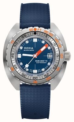 DOXA SUB 300 Ti5 Caribbean (42.5mm) Blue Iconic Dial / Blue Dive Flex Rubber Strap Watch 823.50.201.32 DOXA SUB 300 Ti5 Caribbean (42.5mm) Blue Iconic Dial / Blue Dive Flex Rubber Strap Watch 823.50.201.32