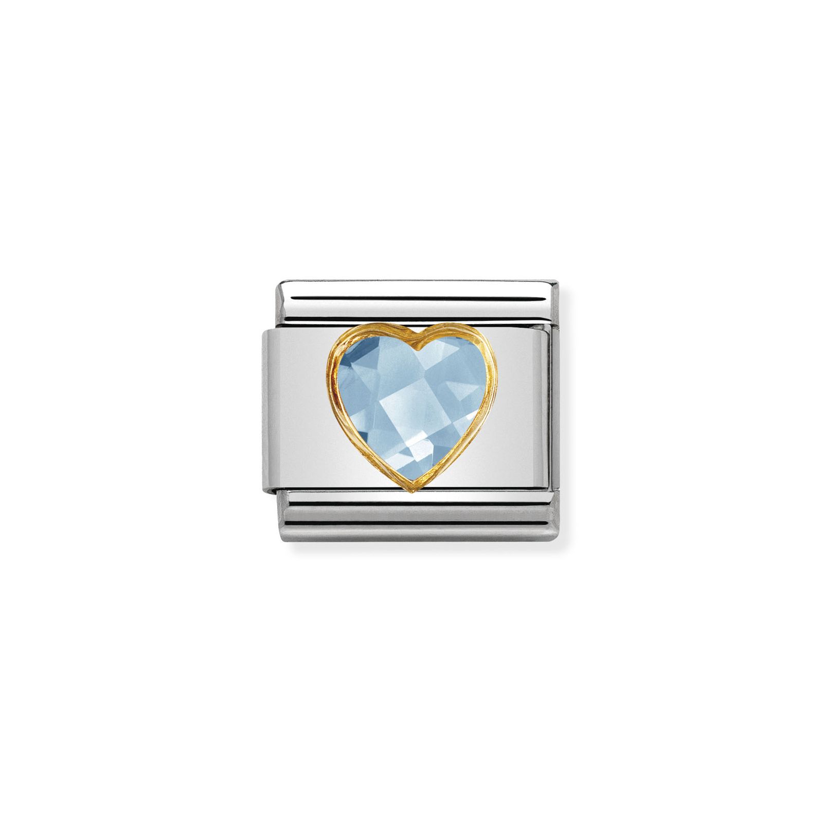Nomination 030610/006 Classic Heart 18ct Gold & Steel Charm Jewellery