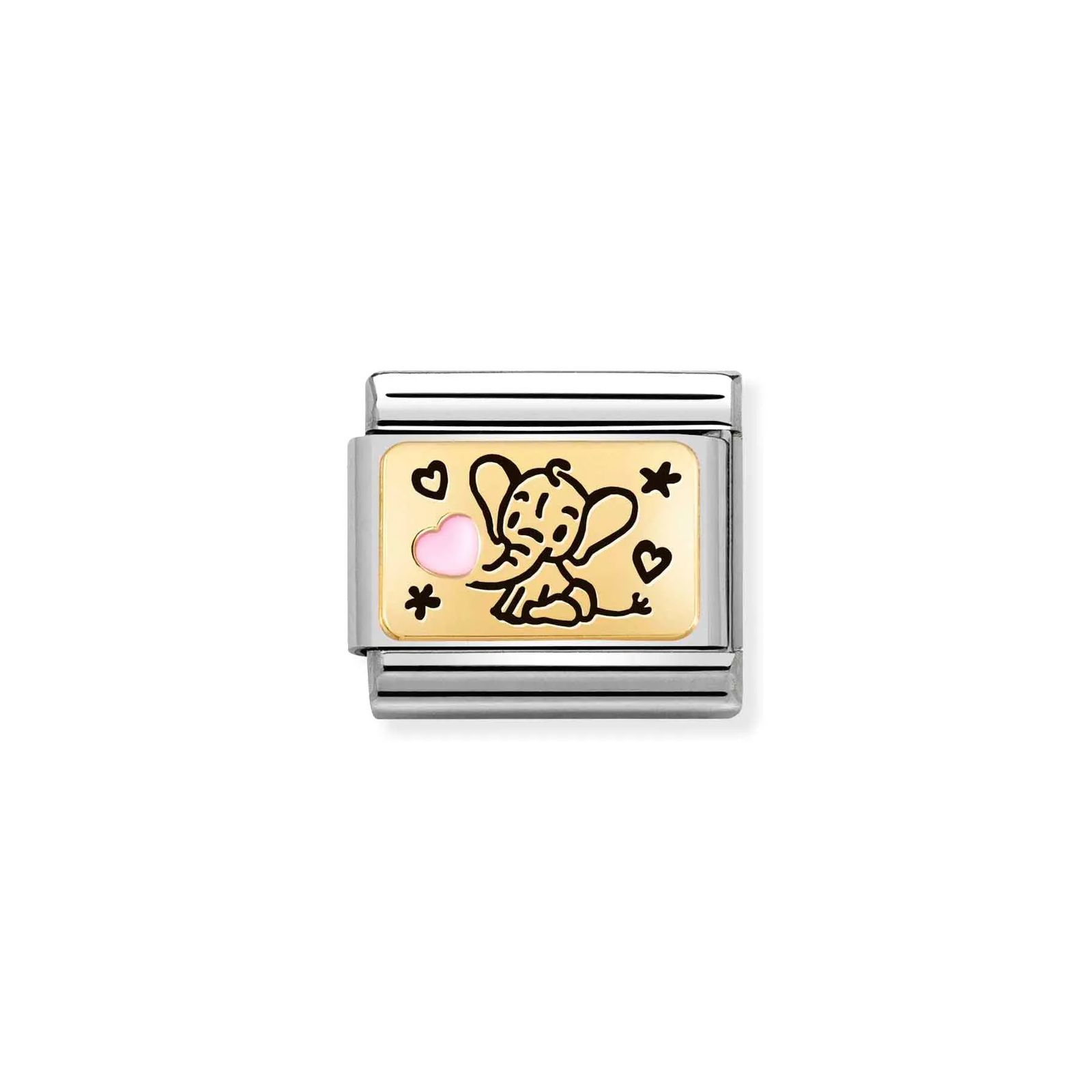Nomination 030289/03 Classic Pink Elephant 18ct Gold & Steel Jewellery