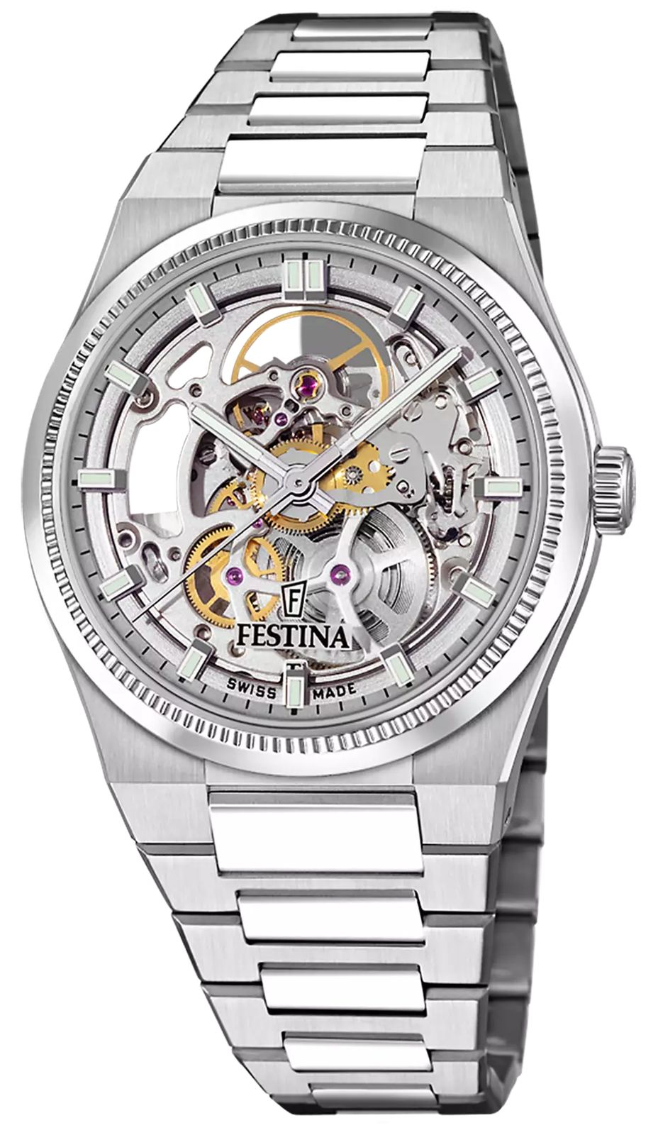 Festina F20069/1 Swiss Made RivÃ© Automatic (40mm) Skeleton Watch