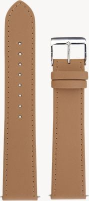 Junghans Beige Leather Cowhide Strap With Stainless Steel Buckle 420506233