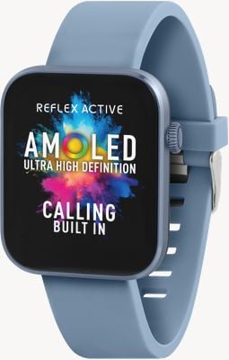 Reflex Active Series 40 Amoled Smart Calling Watch (36mm) Blue Silicone Strap RA40-2213