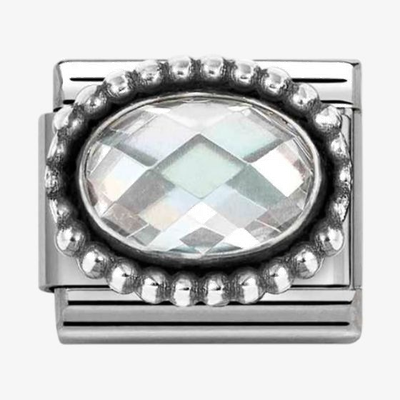 Nomination Classic Oval Bead Cubic Zirconia Charm 330607/010