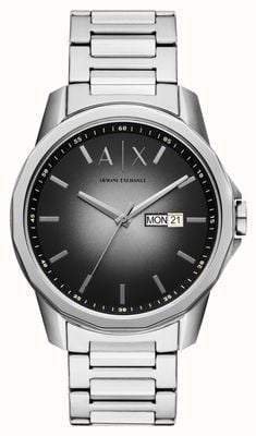 Armani Exchange Day-Date Quartz (44mm) Grey Sunray Dial / Stainless Steel Bracelet AX1764