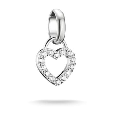 Thomas Sabo CC1369-M02-14 Heart Charm With White Zirconia Jewellery
