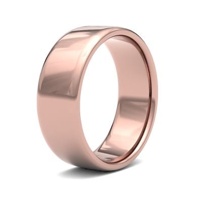 James Moore Wedding Rings | 9ct Rose Gold | 7mm | Light | Soft Court | AG_7LLS-9R