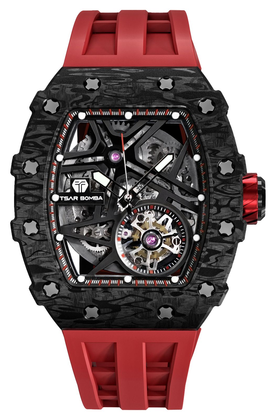 TSAR BOMBA TB8209CF-02 Elemental Series Carbon Fibre Watch