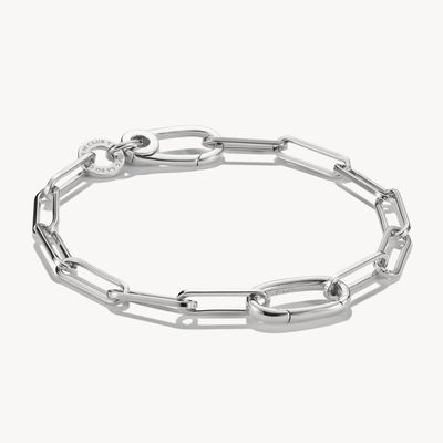 Thomas Sabo Charm Bracelet Paperclip With Connect Link Silver C1205-001-21-L17