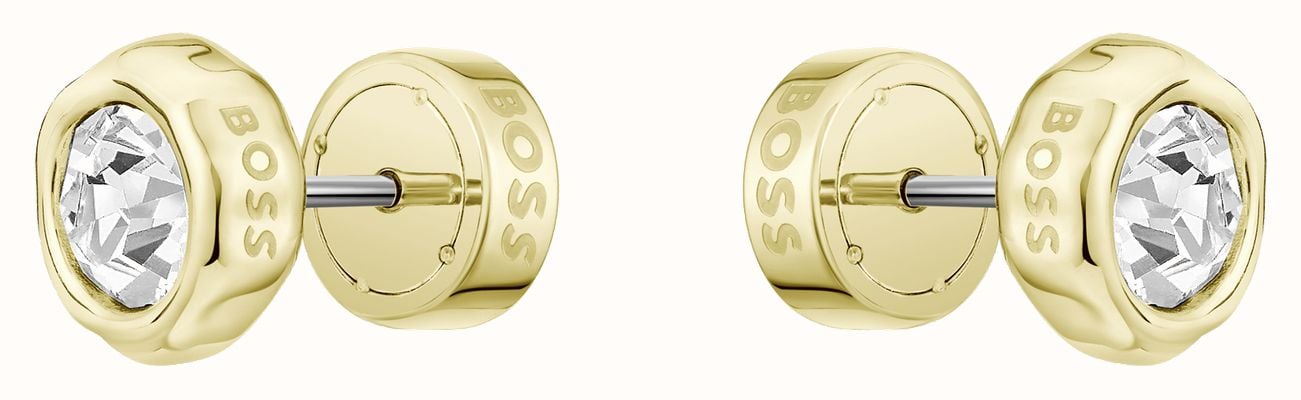 BOSS Jewellery Studs For Everyone Gold-Tone earrings with crystal core 1580851