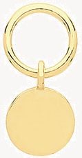 9ct Yellow Gold Circle Disc SINGLE Earring Charm EPN002