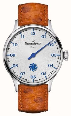MeisterSinger Pangaea Automatic (40mm) Silver-Grey Fermata Dial / Brown Leather Strap PDS901B-SF03