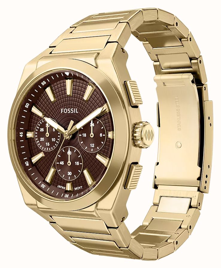 Fossil Everett 44 mm Chronograph Gold-Tone Stainless Steel Watch FS6184 - alternate view 7