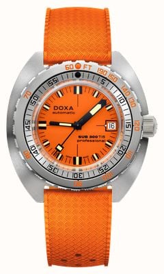 DOXA SUB 300 Ti5 Profesional (42.5mm) Orange Iconic Dial / Orange Dive Flex Rubber Strap Watch 823.50.351.21 DOXA SUB 300 Ti5 Profesional (42.5mm) Orange Iconic Dial / Orange Dive Flex Rubber Strap Watch 823.50.351.21