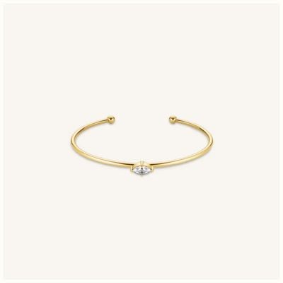 Rosefield Jewellery Crystal Marquise Gold Plated Bangle JBCMG-J1240