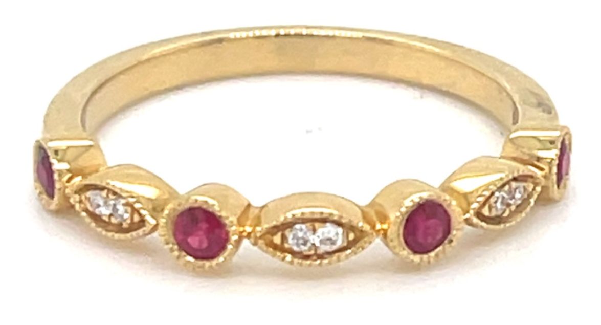 Clarity Jewellery J93703 18ct Yellow Gold Ruby And Diamond