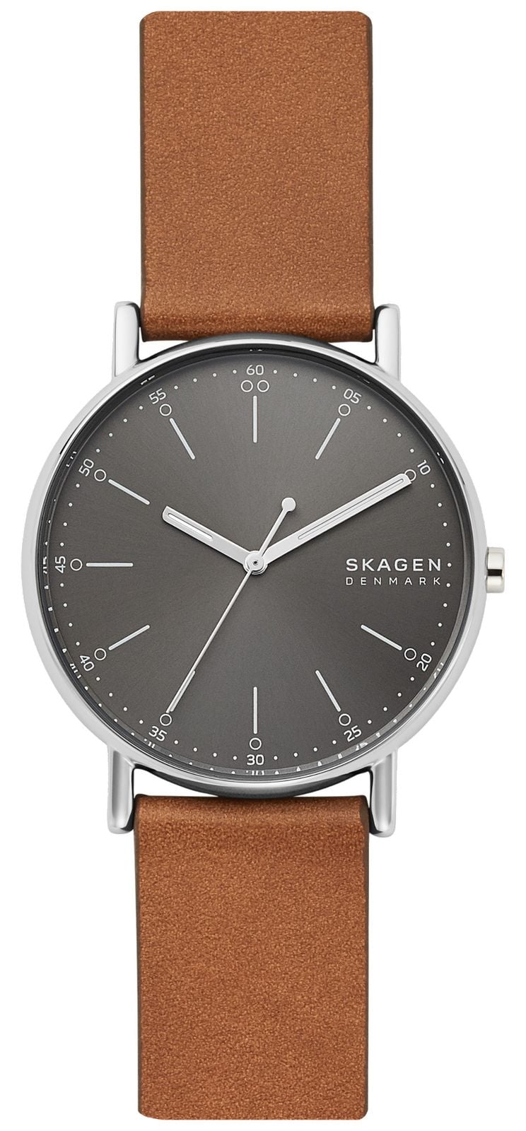 Skagen SKW6578 Men's Signatur Grey Dial Brown Leather Strap Watch