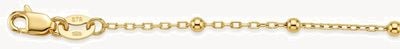 Semi Hollow Diamond-Cut Rosary Ball 1.90mm 18" Chain HRBD-190-9Y-18