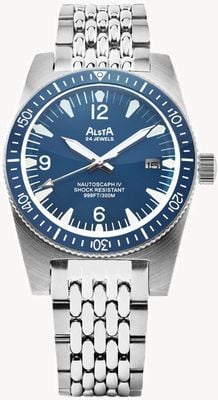 Alsta Nautoscaph IV Blue Shark Automatic (40mm) Blue Dial / Stainless Steel Bracelet Watch NAUTOSCAPH IV BLUE