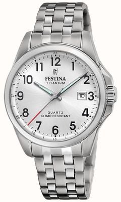 Festina Calendario Titanium (41mm) Silver Dial / Titanium Bracelet F20696/1