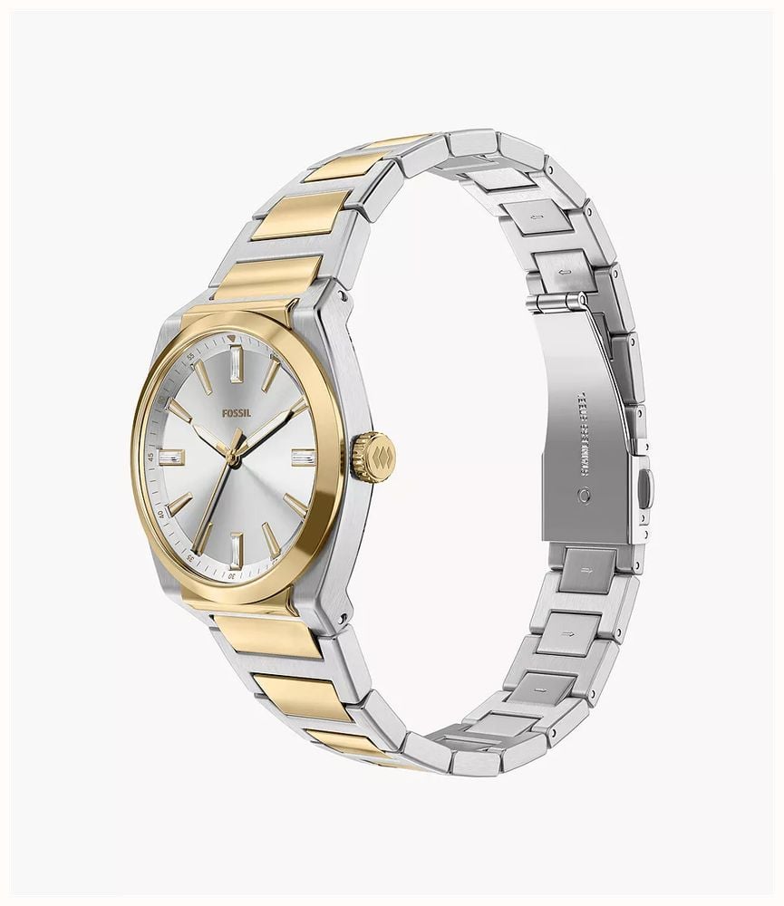 Fossil Everett 27 mm Three-Hand Two-Tone Stainless Steel Fossil Watch ES5494 - alternate view 4