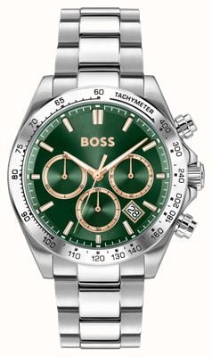 BOSS HERO 2.0 Chronograph (44mm) Green Dial / Stainless Steel Bracelet 1514268