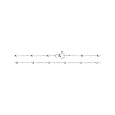 James Moore TH G1360/22 Silver Fine Curb bead Chain 22 Jewellery