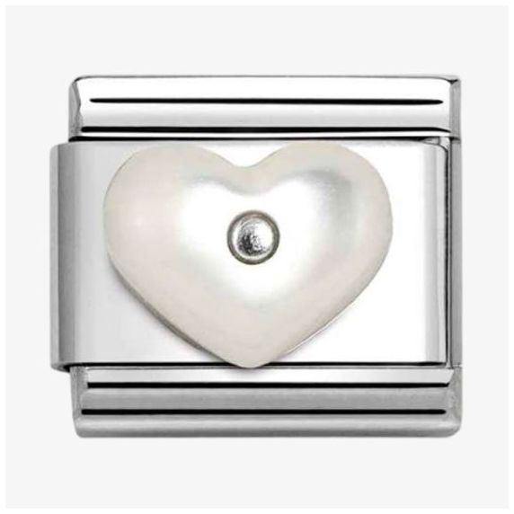 Nomination 330509/17 Classic Mother of Pearl Heart Sterling Jewellery