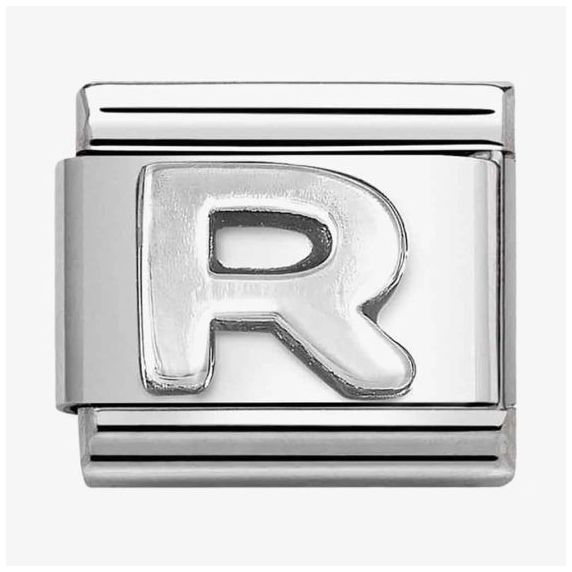 Nomination 330113/18 Classic Letter R Oxidised Charm Jewellery