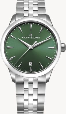 Maurice Lacroix 1975 Quartz (39mm) Green Sun-Brushed Dial / Stainless Steel Bracelet 751007-SS002-630-1