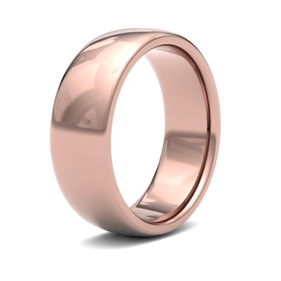 James Moore Wedding Rings | 9ct Rose Gold | 7mm | Medium | Premium Court | AG_7LMP-9R