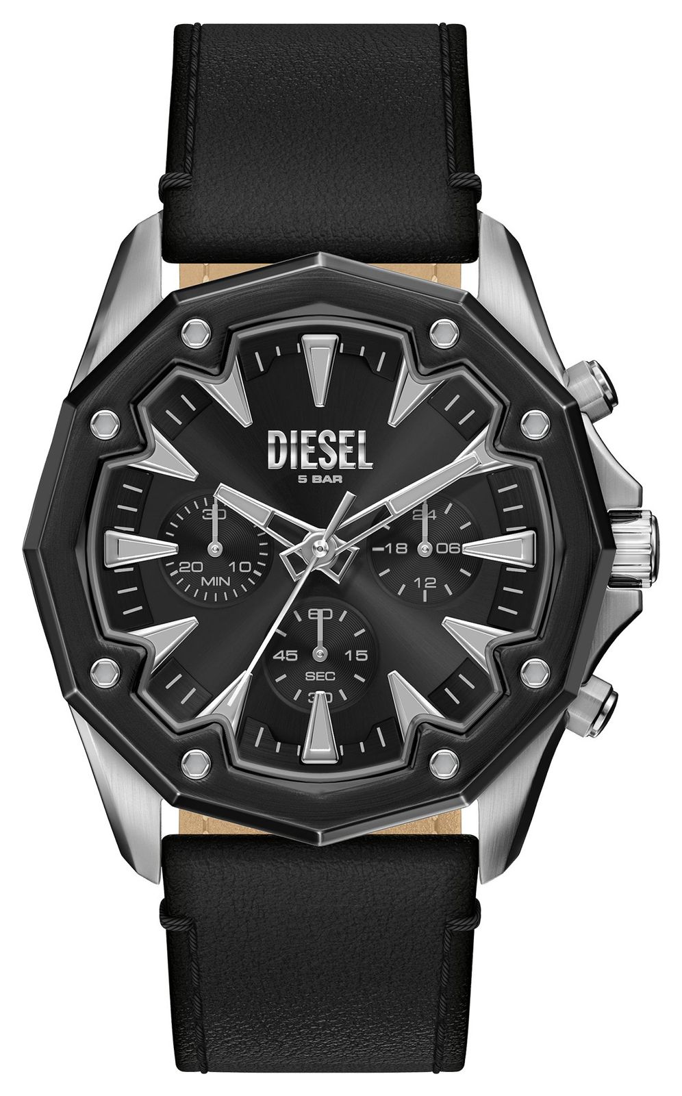 Diesel DZ4710 Stinger Chronograph (46mm) Black Dial / Black Watch
