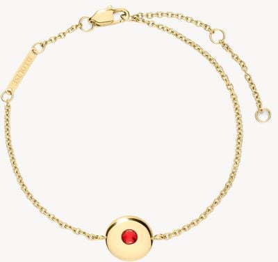 D.LOUISE 14ct Yellow Gold PVD Cubic Zirconia Birthstone Bracelets