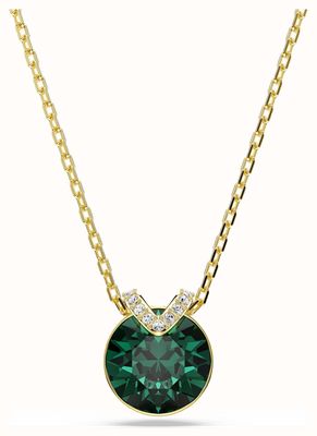 Swarovski Bella V Pendant | Round Cut | Green | Gold-tone Plated 5735387