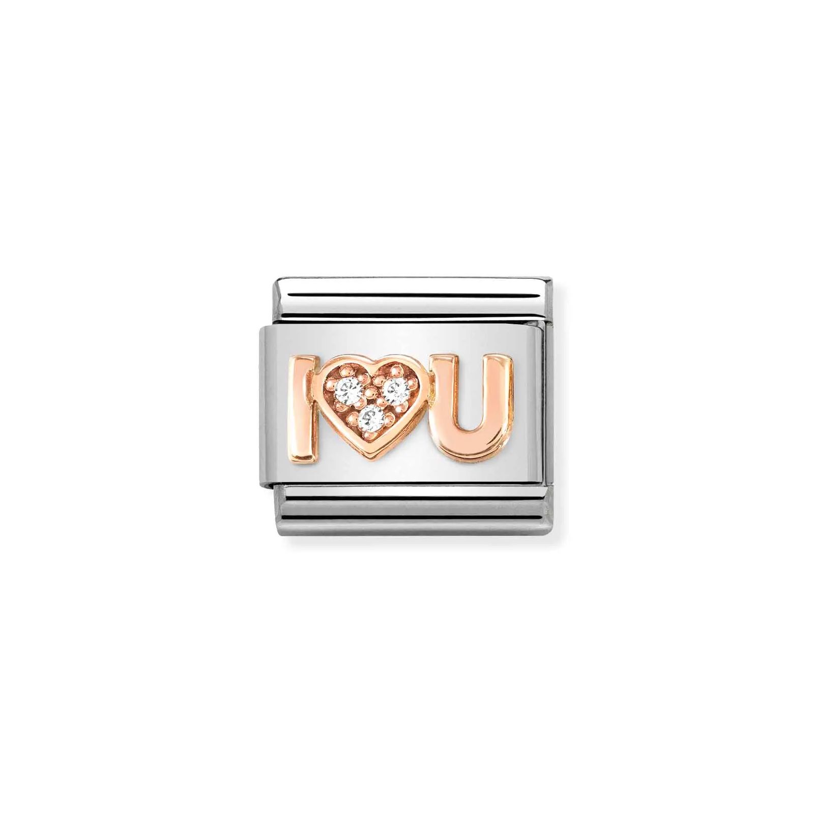 Nomination 430305/36 Classic I Heart You Rose Gold & Steel Jewellery