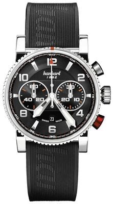 Hanhart PRIMUS Racer Automatic Chronograph (44mm) Black Dial / Black Rubber Strap - M 741.210-1020