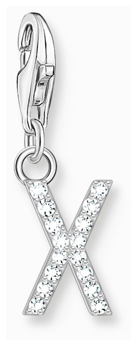 Thomas Sabo 1961-051-14 Charm Pendant Letter X With White Jewellery