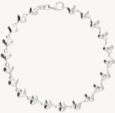 Sterling Silver 19.5cm Heart Link Bracelet H7239/S