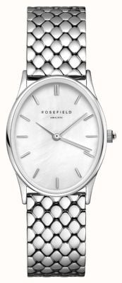 Rosefield Oval (24mm) White Mother-of-Pearl Dial / Stainless Steel Bracelet OWGSS-OV03
