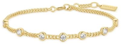 Ania Haie Gold Multi Station Round Stone Chain Bracelet B066-05G