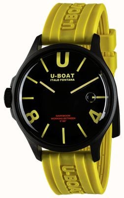 U-Boat Darkmoon PVD (44mm) Black & Yellow Curve Dial / Yellow Silicone Strap 9522/A