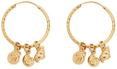 ChloBo TREASURES OF BALI Resilient Dreams Hoop Earrings - 18ct Gold Plated GEHMUL3