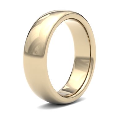 James Moore Wedding Rings | 18ct Yellow Gold | 6mm | Heavy | Premium Court | AG_6GHP-18Y