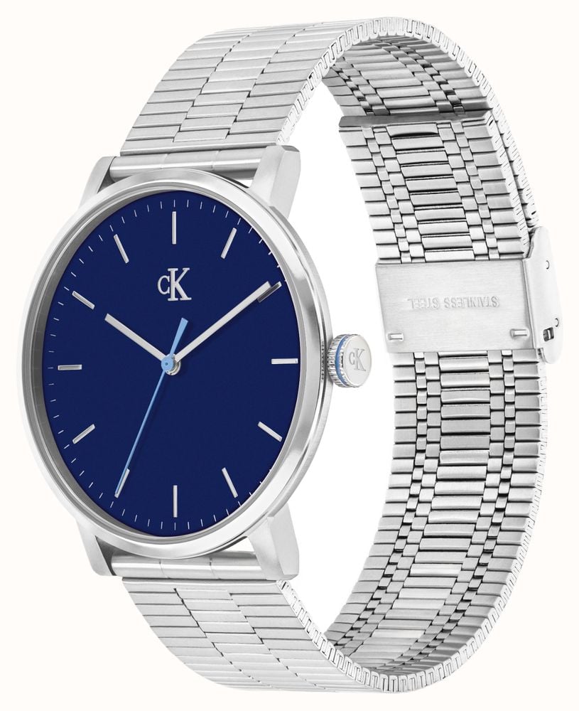 Calvin Klein CK Real Quartz (40mm) Blue Dial / Stainless Steel Bracelet 25200598 - alternate view 2