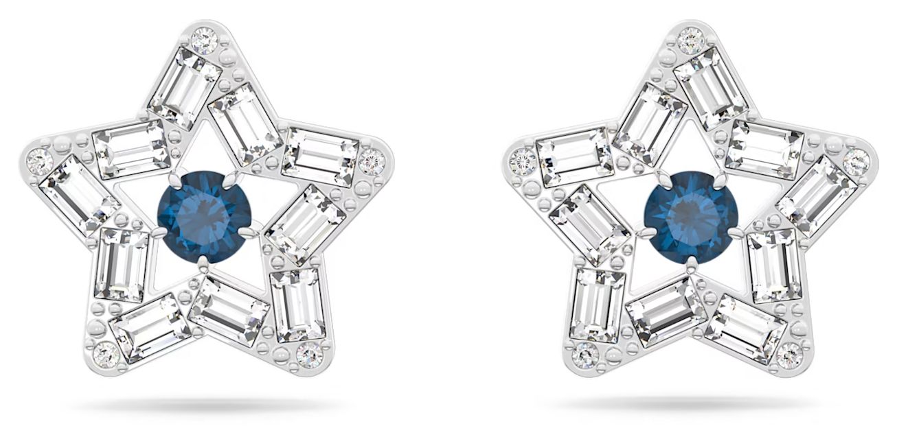Swarovski 5639188 Stella Star Stud Earrings Rhodium plated Jewellery