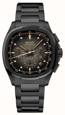 Mido Multifort TV Chronograph Automatic (42mm) Grey Gradient Dial / Black PVD Stainless Steel Bracelet M0495273308100