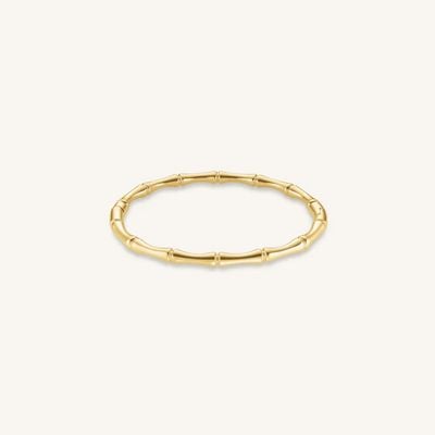 Rosefield Jewellery Statement Bamboo Gold Plated Bangle JBSBG-J1197