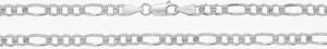 Treasure House Silver Figaro Pave Chain 18" G1096/18